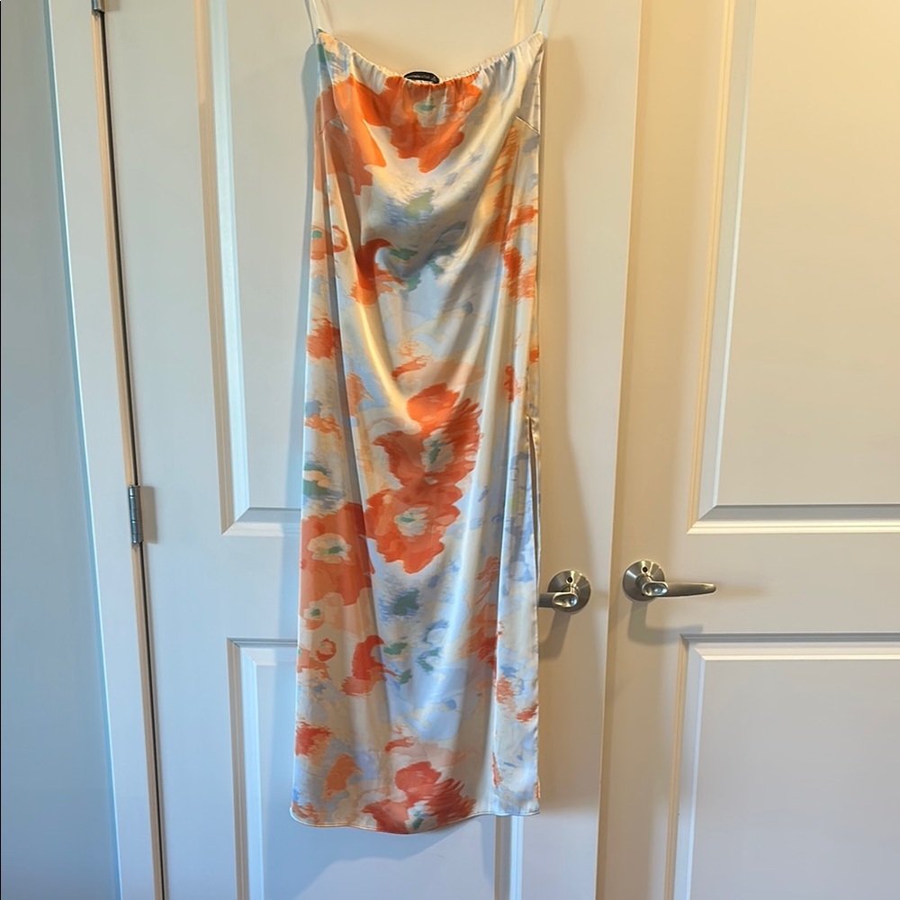 A&F Julia strapless maxi slip dress
